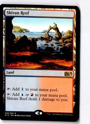 Shivan Reef 246 Rare Magic 2015 (M15) Magic: The Gathering Lightly Played