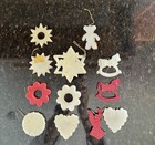 Vintage 12 German Wax Christmas Ornaments Single Sides — photo 2
