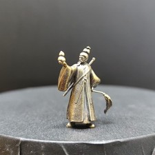 Brass Donghua Emperor Figurine for Bonsai Rockery Fish Tank Landscape Decoration