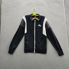 Nike Men Jacket M Black Embroidered Colorblock Air Track Full Zip