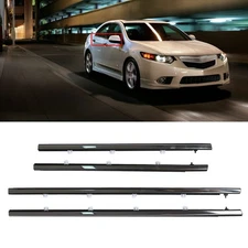 4PCS Car Weatherstrip Window Moulding Trim Seal Belt Chrome Replacement for T...
