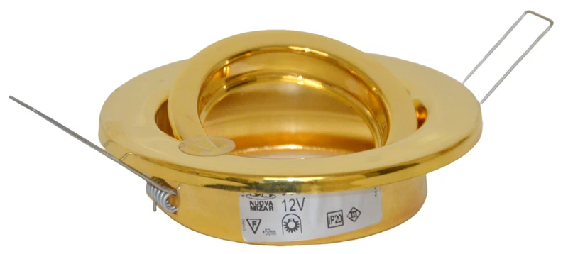 Faretto Incasso CANOVA Oscillante Oro Lampada Dicroica Nuova Mizar 8260-38, fotografia 6 di 7
