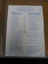 11/03/1997 Montrose v Ross County [Programme Dated: 01/03/1997, With Single Shee