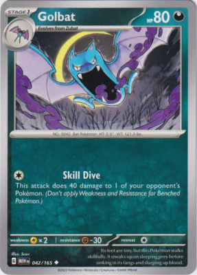 Pokémon - 151 - Golbat - 042/165 - ENGLISH - NM/M | eBay