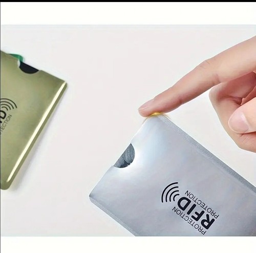 DEBIT CREDIT CARD Protector Contactless Blocking Sleeve RFID Silver 10 Pack UK - Picture 7 of 7