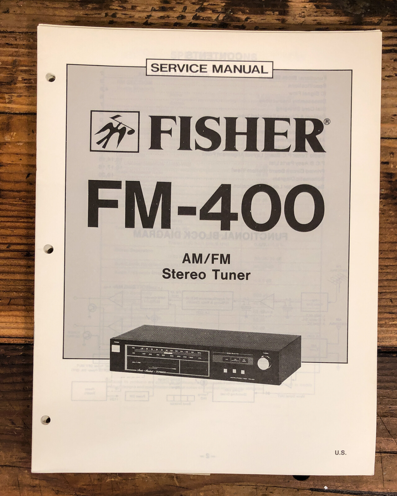 Fisher FM-400 Tuner  Service Manual *Original*