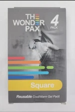 The Wonder Pax, Square - Reusable Cool/Warm Hand Gel Pads - 4 Pack, Orange