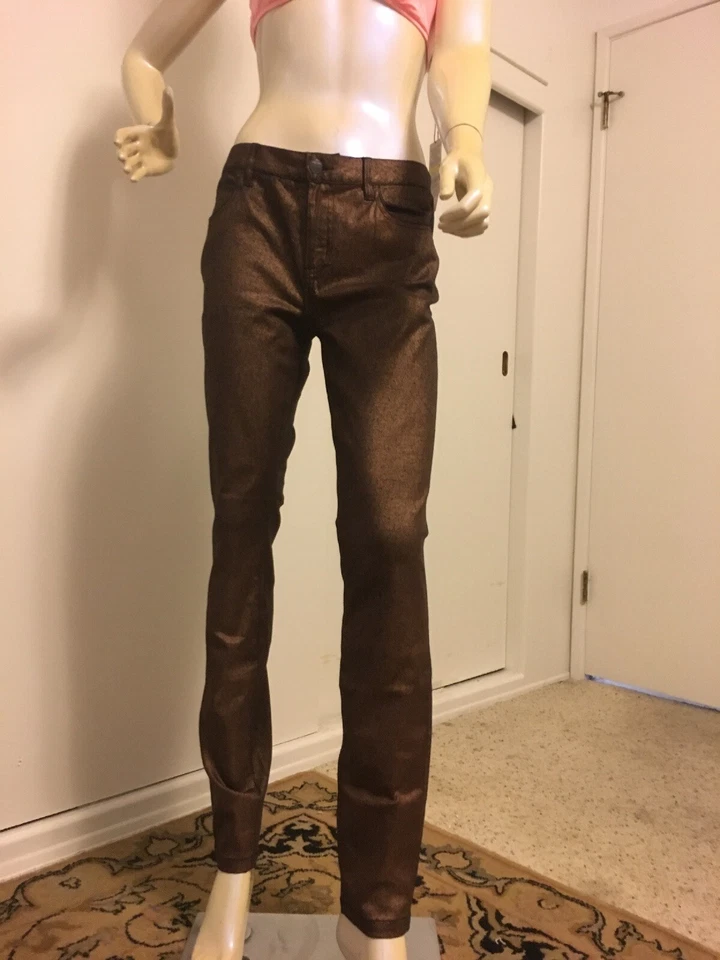 Jean de mujer Trina Turk ajustado elástico bronce talla 4    Foto 4 de 4