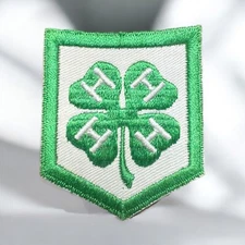 Vintage 1950s 4-H Twill Embroidered Badge Patch Youth Development Club Camp