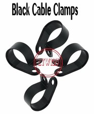 25 Pieces 3/8" Cable Clamp Black UV Resistant Wire CC0375BL