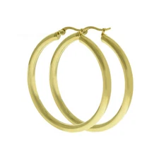 Women 4mm 14K Gold Filled Large Round BIG THICK Hoop Earrings Click Top 40-80mm