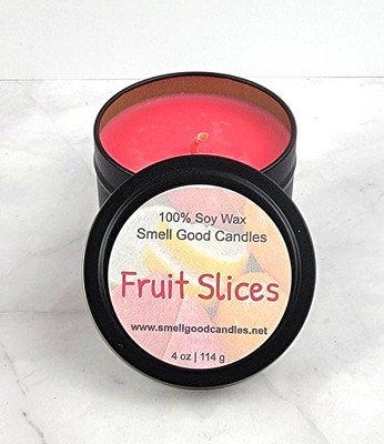Fruit Slices 4oz Soy Candle   Grapefruit, Lemon, Pineapple & Berries