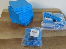 Blue Plastic Educational Decimal Math Base Ten Cubes Rods and planes