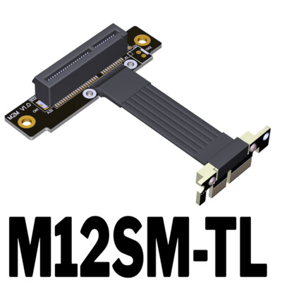 PCI-E 4.0 x4 to x1 Extension Cable PCIe4.0x1 gen4 16Gbps Riser Network Card HDD