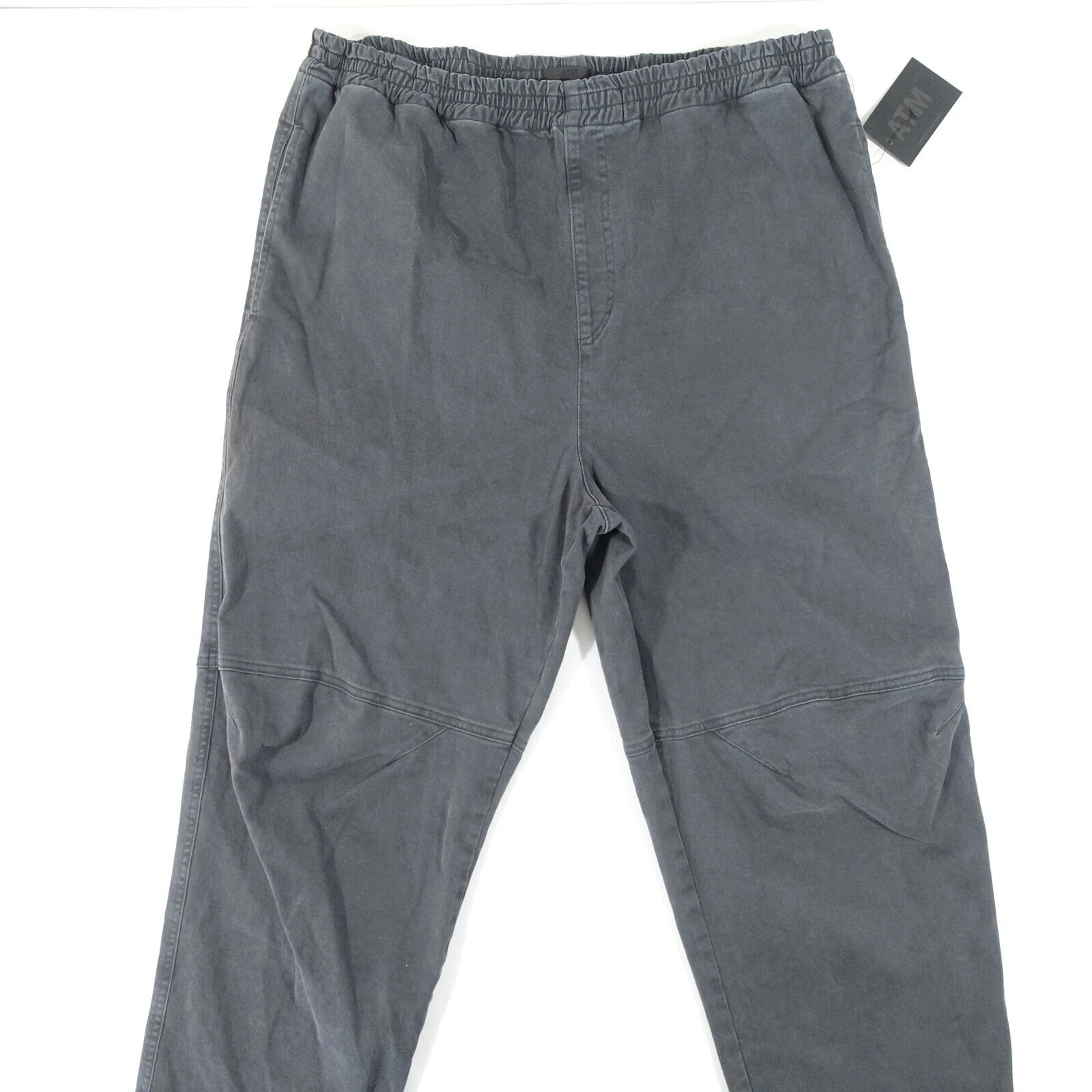 ATM ANTHONY THOMAS MELILLO MEN'S STRETCH JOGGER PANTS COLOR WASHED BLACK SZ XXL