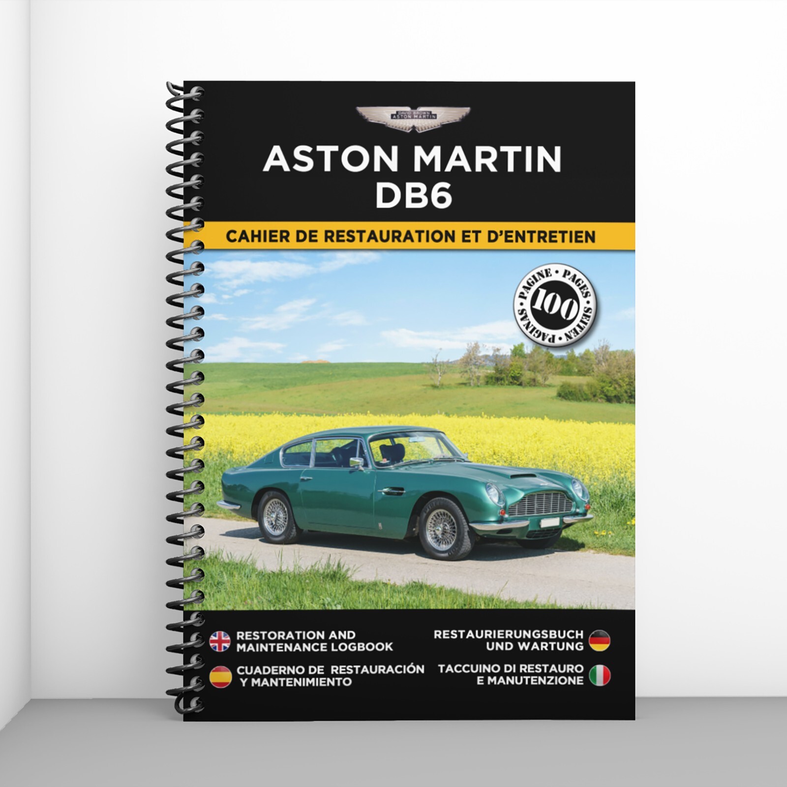Livre de restauration Aston Martin DB6 en édition reliée pour collectionneur