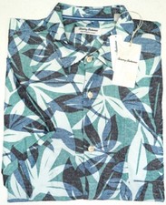Tommy Bahama Short Sleeve Blue Floral Camp Shirt Coconut Point Jungle Jive 118