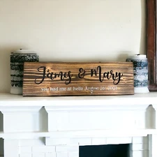 Personalized Wood Name Sign, Choose Your Own Text, Custom Name Sign Homme Decor