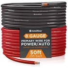 InstallGear 8 Gauge Wire (50ft) Copper Clad Aluminum  Assorted Sizes , Styles