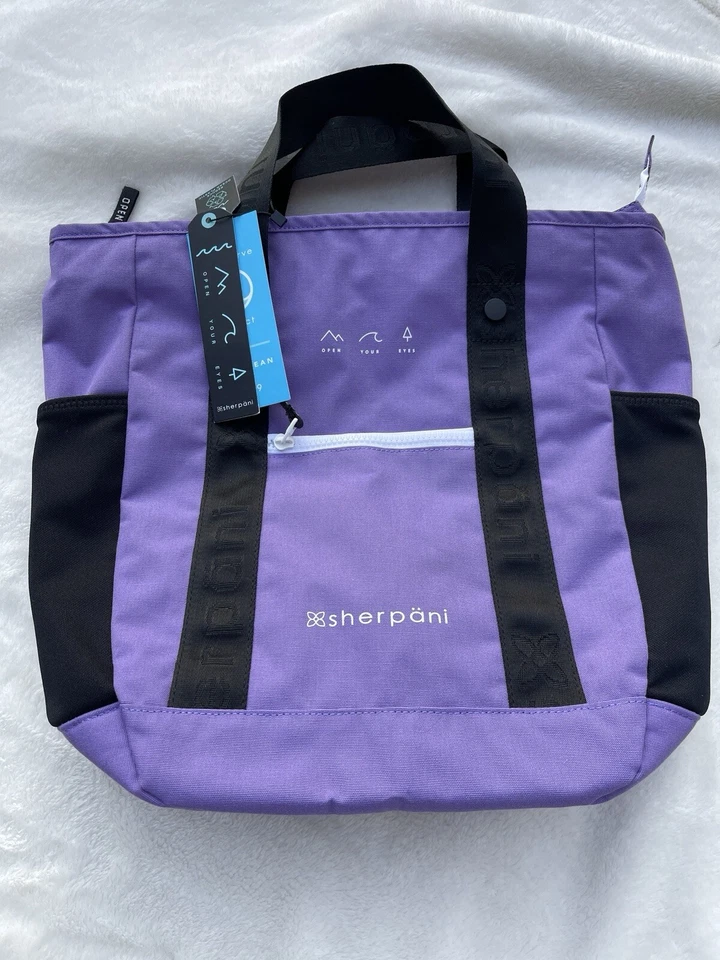 Sherpani Via Tote Travel Backpack Bag Purple Open Your Eyes - Image 2 of 4