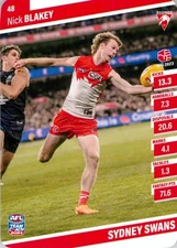2024 St Sydney Swans AFL TeamCoach Card - Nick Blakey