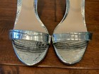3.1 Phillip Lim Silver Snakeskin Strappy Heels W/ Black Ankle, Size 8 US 38 IT — photo 4