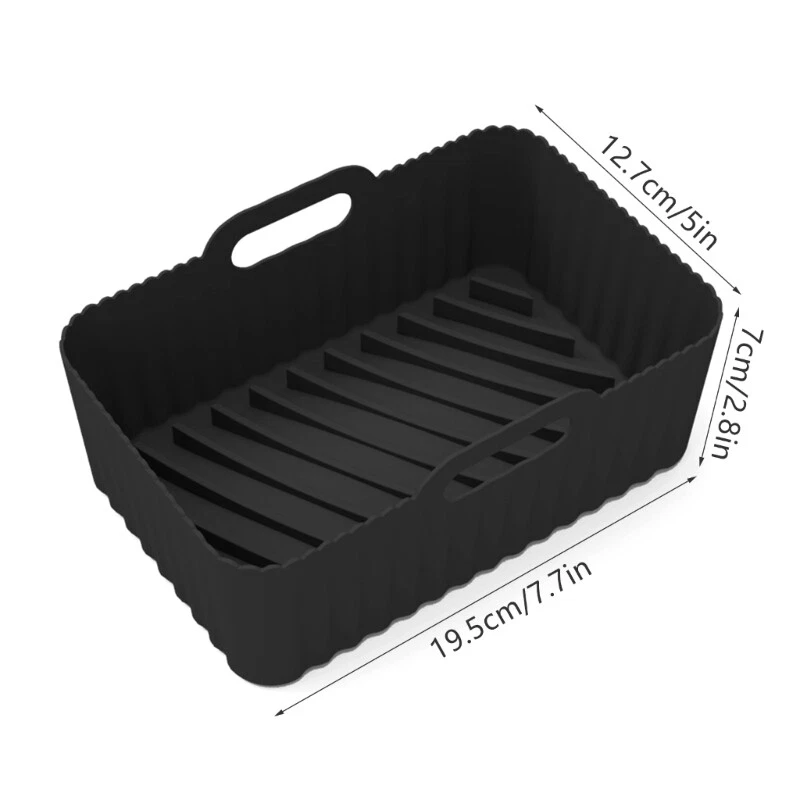 Air Fryer Baking Tray Silicone Pot Reusable Thin Home Kitchen Pizza Mat