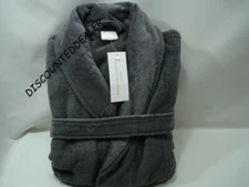 Bathrobe Velour Hudson Park s/m Turkish Cotton Grey Gray New $135