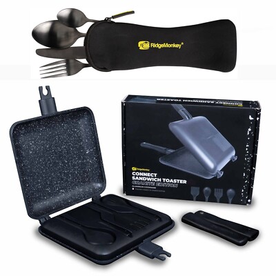 Ridgemonkey Connect Kompakter Sandwich-Toaster mit Besteckset alle Größen
