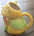 Vtg Shawnee Pottery #85 Kitty Cat Creamer Pitcher Yellow & Green W Red Accents — photo 2