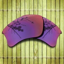 US Dark Red Mirrored Replacement Lenses for-Oakley Flak Jacket XLJ Polarized