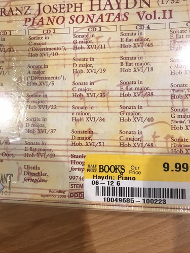 HAYDN PIANO SONATAS VOL. II BRILLIANT CLASSICS 5 CD DISC SET NIP FACTORY SEALED - 第 11/12 張圖片