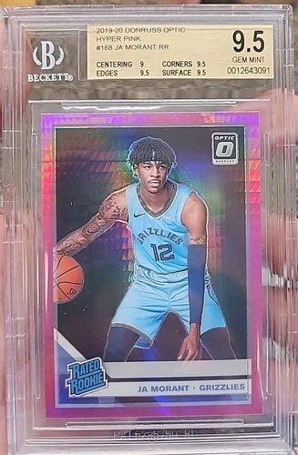 2019 Optic Ja Morant Hyper Pink #168 Rookie BGS 9.5 Gem Mint RC NICE !