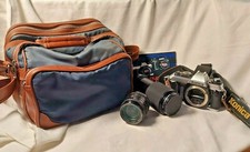 Konica FT1 Motor Adorama Telescopic Sigma Wide Angle Lenses Bag Vintage Camera