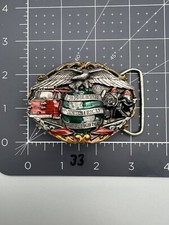I Am Proud To Be An American Fire Fighter 1988 Belt Buckle 33 