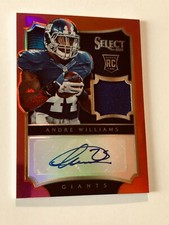 2014 SELECT FOOTBALL RED No.219 ANDRE WILLIAMS ROOKIE, AUTO,JERSEY #2/30