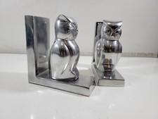 Vintage  Metal Owl  Book Shelf / Bookends,  Library,  art deco