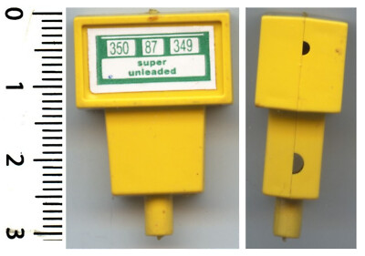 Antique Unidentified Toy Part: YELLOW GAS PUMP ''super undealed''
