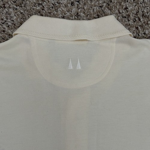 Greg Norman Shark Golf Polo Shirt Mens Large White Short Sleeve 100% Cotton - Afbeelding 4 van 6