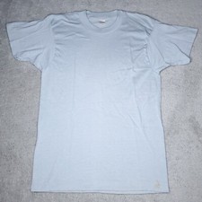 Vintage 80s Screen Stars Blank T-shirt Medium/Small Light Gray Single Stitch d