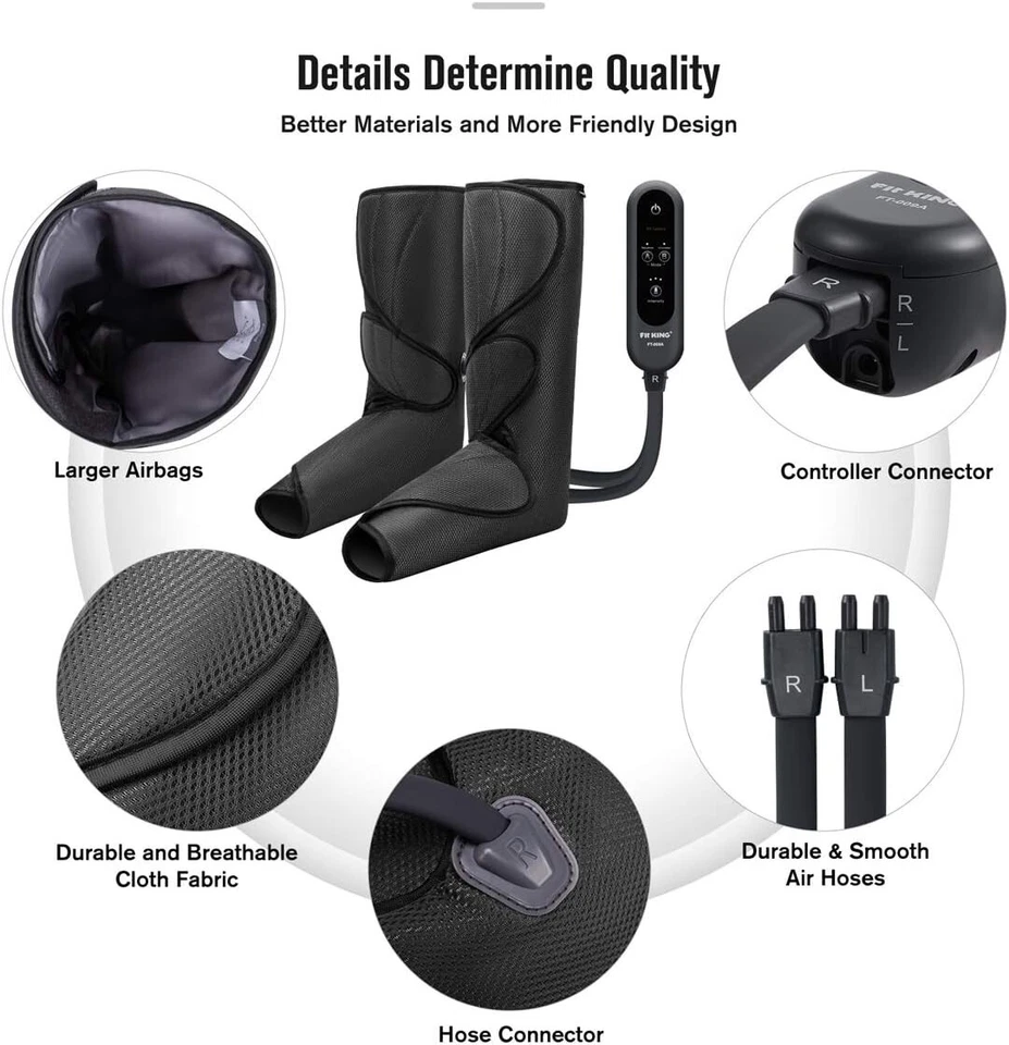 Masajeador de piernas y pies FIT KING circulación de compresión para aliviar el dolor muscular Foto 3 de 4