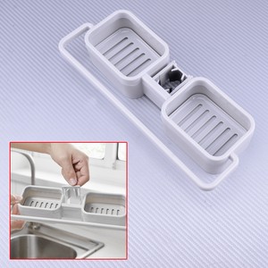 Küche Spüle Wasserhahn Schwamm Tuch Seifenablass Rack Halter Ständer