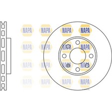 2x Brake Discs Vented For Vauxhall Astra G/MK4 1.6 16V Napa Front 90497879