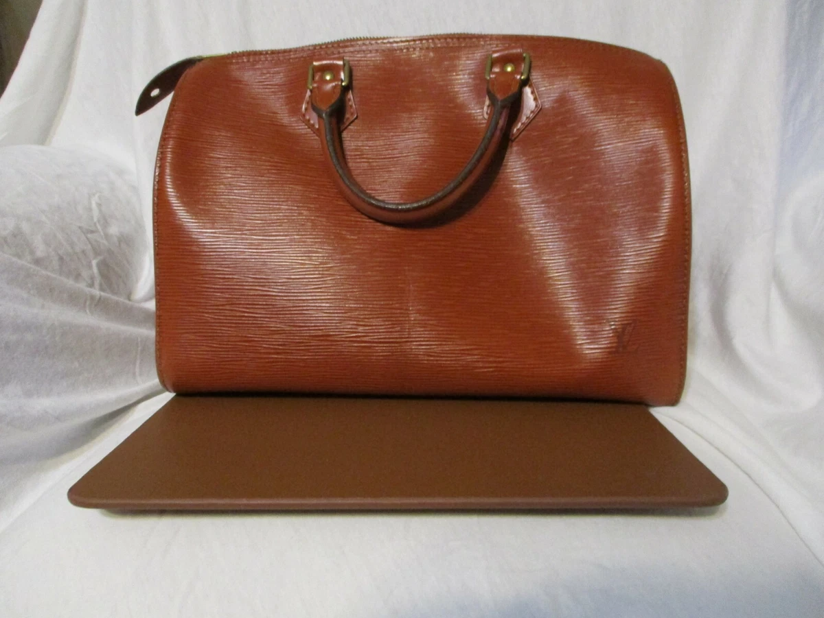 Louis Vuitton Vintage Epi Speedy 30 Brown with Lock Key Base Shaper GVC