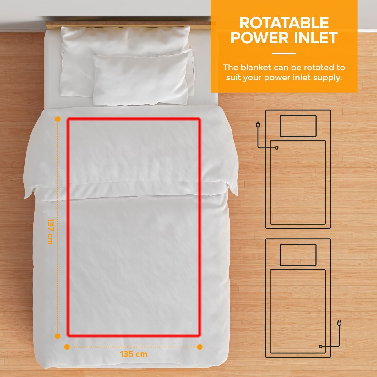 LIVIVO+Electric+Under+Blanket2C+King+Size++White for sale online eBay