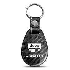 Jeep Liberty Black 100 Real Carbon Fiber Large Tear-drop Key Chain Jeep Liberty Black 100 Real Carbon Fiber Large Tear-drop Key Chain