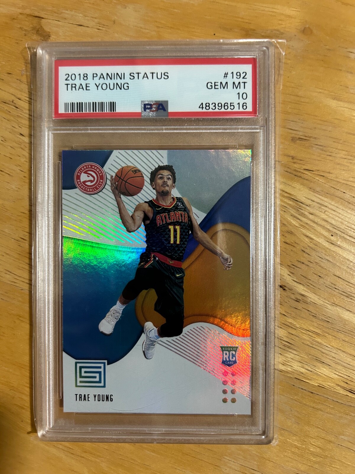 2018-19 PANINI STATUS #192 Trae Young PSA 10 GEM MT Rookie Card (RC)