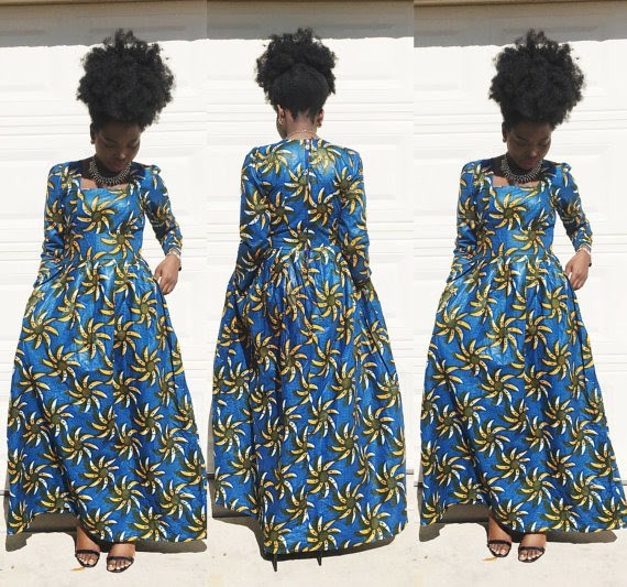 Women African veroex long sleeve Lady Evening Long Maxi party