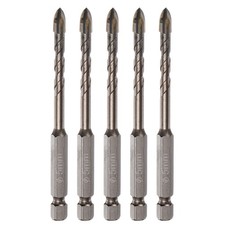 Image of 5pcs Titanium Masonry Drill Bit 5mm Concrete Drill Bit with Hex Shank