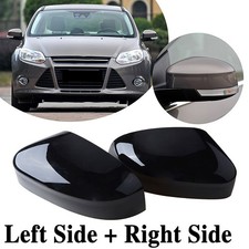 L+R Spiegelkappen Gehäuse Glanz Schwarz  FÜR FORD FOCUS MK2 MK3 2008 2009-2017